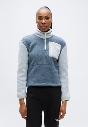 YUMIORI ZIP - Pulover din fleece - granite grey/frost grey/lemon mist