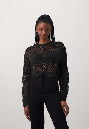 ONLY ONLSMILLA SHORT - Strickpullover - black