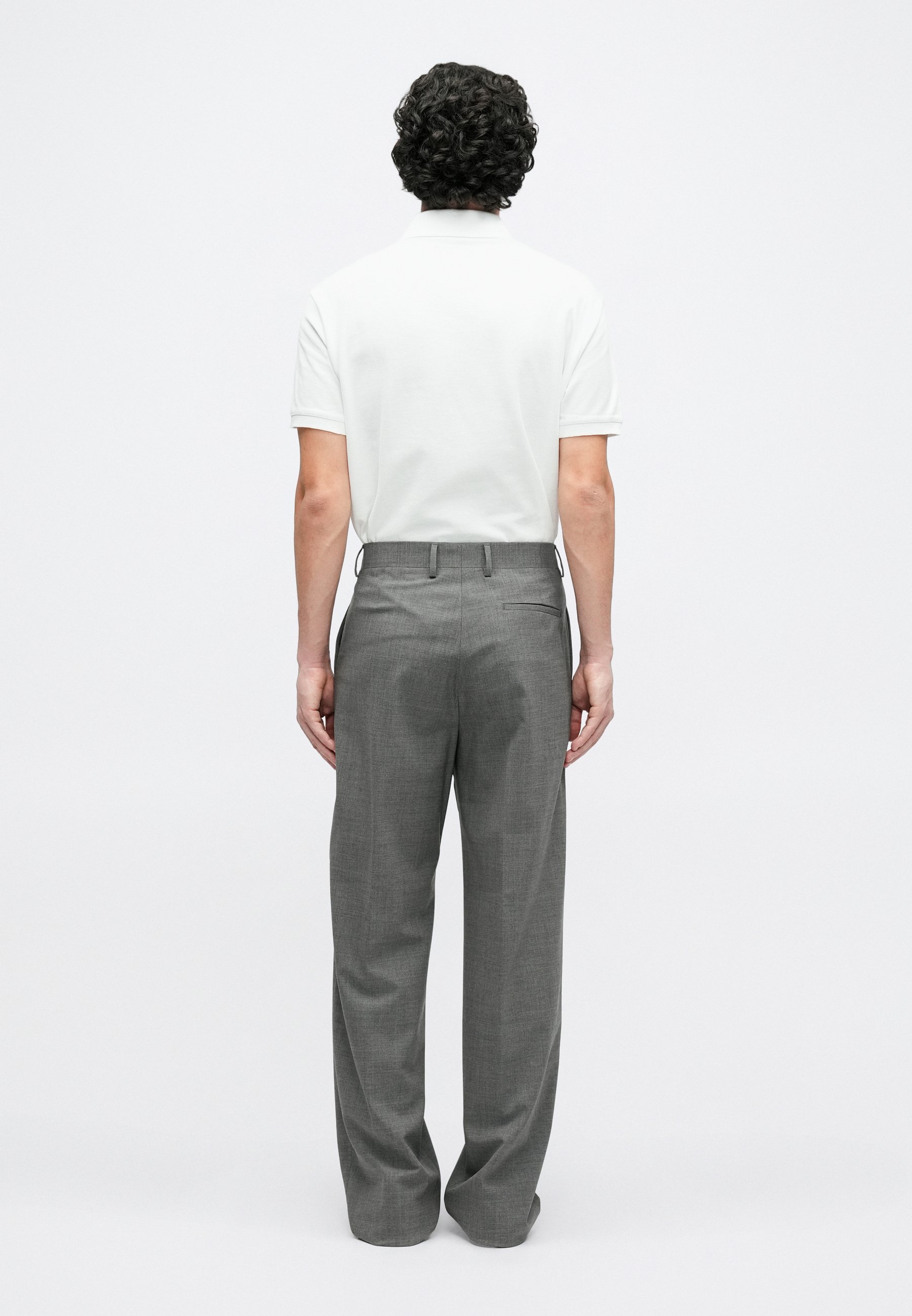 Emporio Armani TROUSER - Trousers - medium grey melange/grey