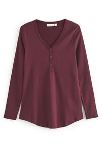 JoJo Maman Bébé MATERNITY NURSING POPPER FRONT - Maglietta a manica lunga - burgundy red