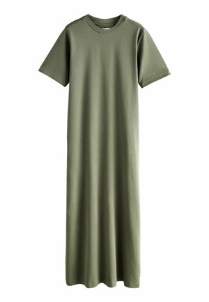 Next HEAVYWEIGHT SHORT SLEEVE CREW NECK - Džersio suknelė - green