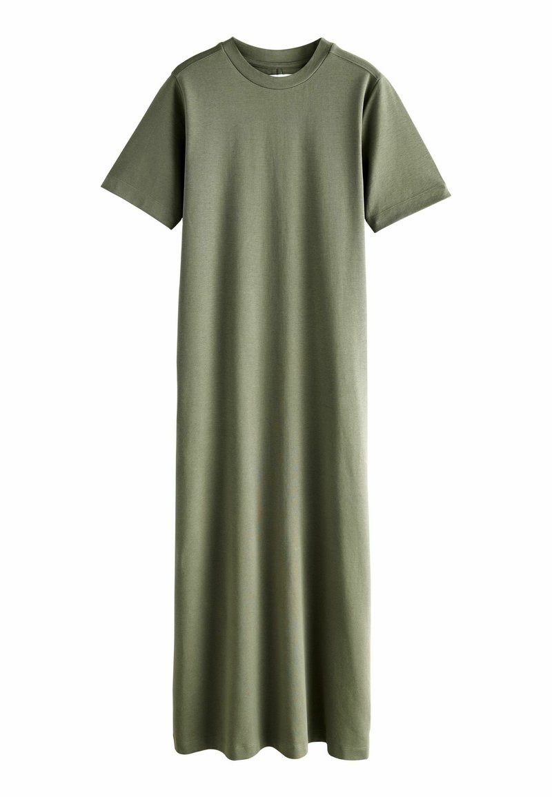 Next HEAVYWEIGHT SHORT SLEEVE CREW NECK - Džersio suknelė - green