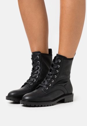 Lace-up ankle boots - black