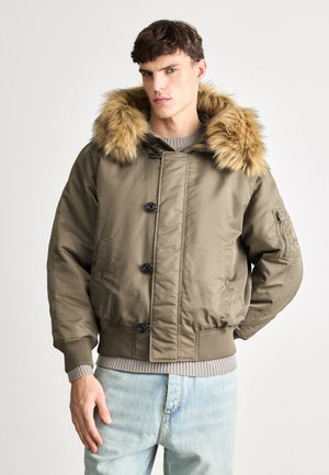 HUGO BRAKO - Blusão aviador - olive
