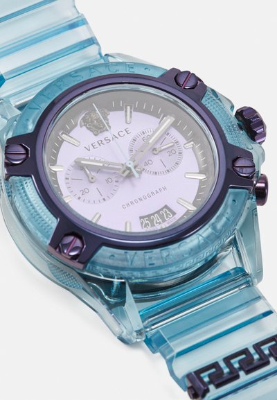 Versace ICON ACTIVE CHRONO UNISEX - Käekell - transparent ice blue/lilac