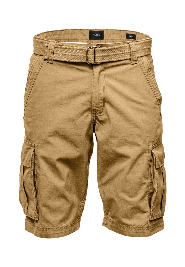 BERMUDA CARGO MIT GÜRTEL - Shorts - beige