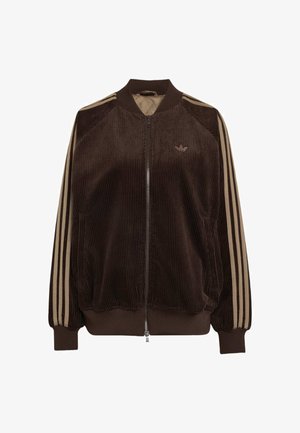 adidas Originals, CORDUROY SST OVERSIZED TRACK TOP - Bomberjakke - aurora coffee khaki six