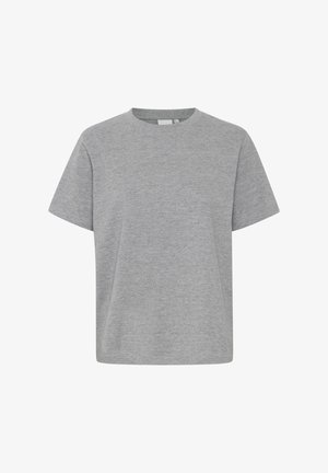 Gray short-sleeve t-shirt made from soft material with a crew neckline. Features a relaxed fit and no visible patterns or accents.