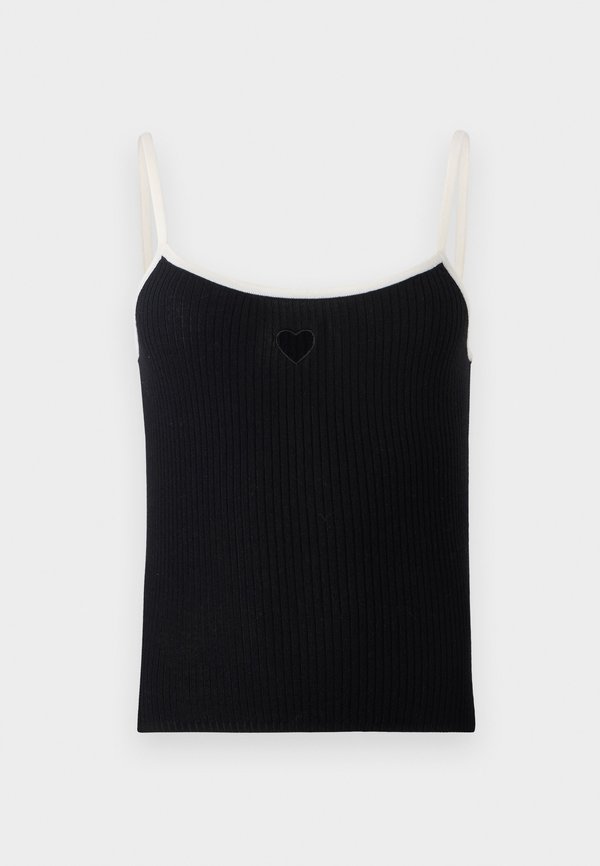 BICOLORE CŒUR - Top - noir4