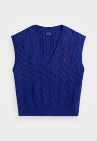 CABLE-KNIT CASHMERE SLEEVELESS JUMPER - Trui - midnight