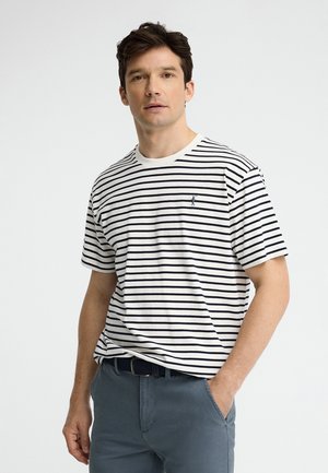 Polo Club RIGBY BORNEO - T-Shirt print - ecru/navy