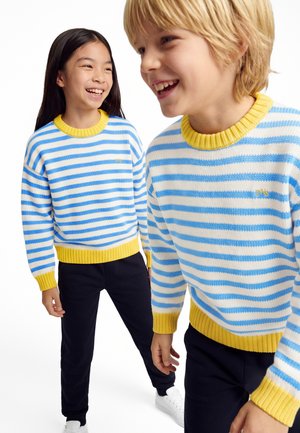 The New Society, MARIGOLD STRIPES UNISEX - Striktrøje - blue