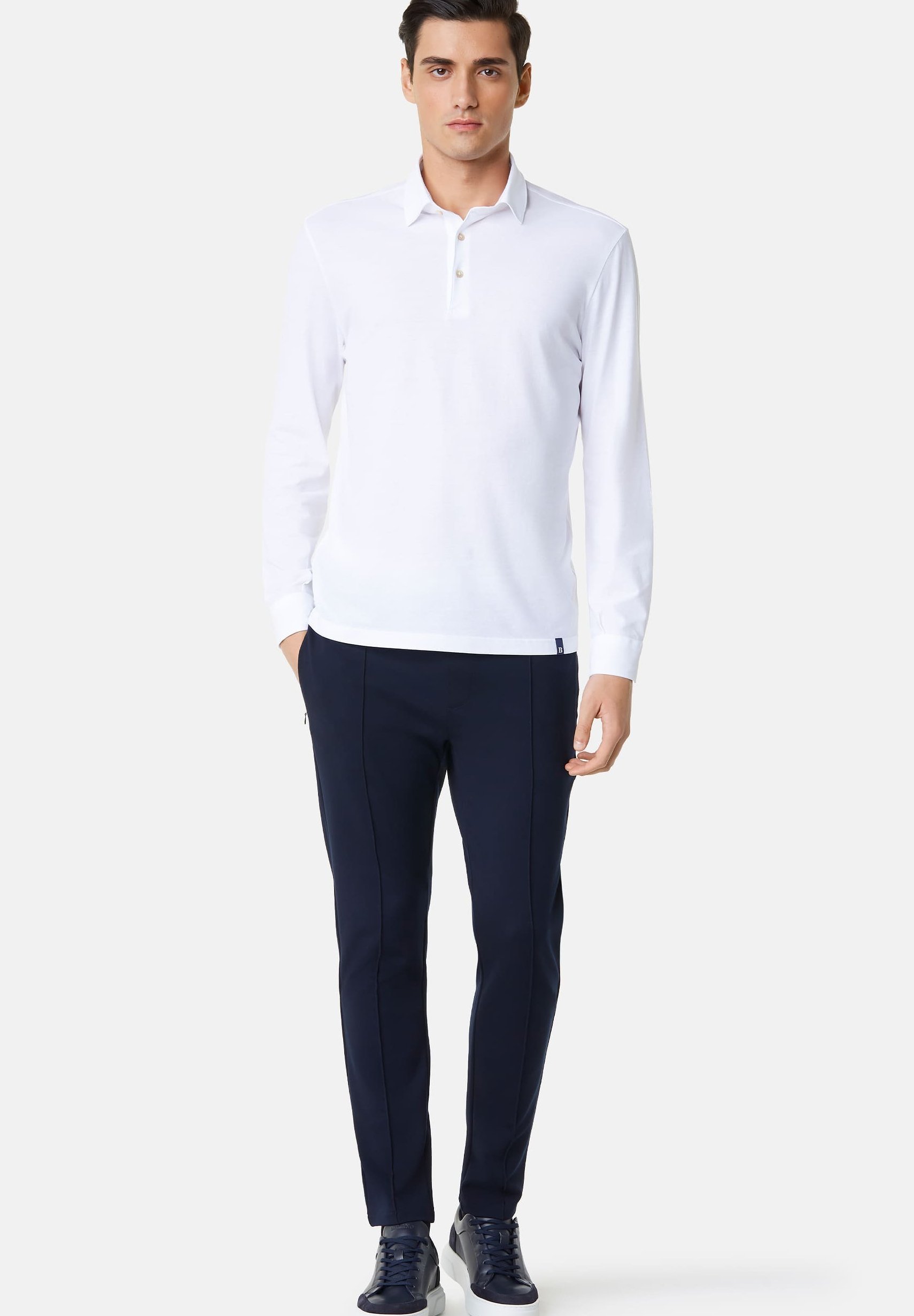 Boggi Milano B TECH STRETCH INTERLOCK TECHNICAL - Pantaloni sportivi - navy  blue/blu - Zalando.it