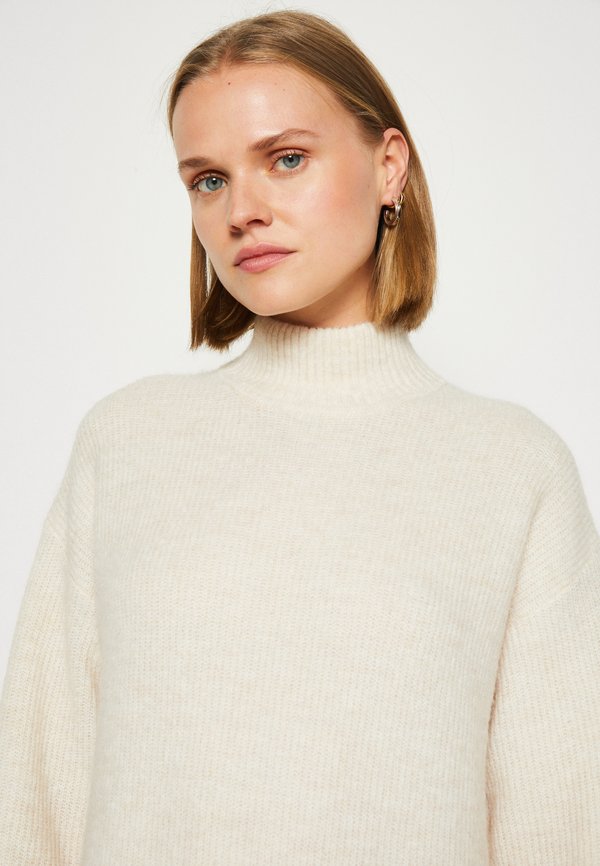 SLFMALINE HIGH NECK NOOS - Jumper dress - birch melange4