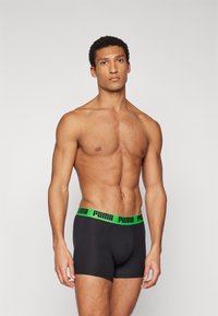Puma EVERYDAY BASIC 2 PACK - Boxer alsónadrág - black/green pop