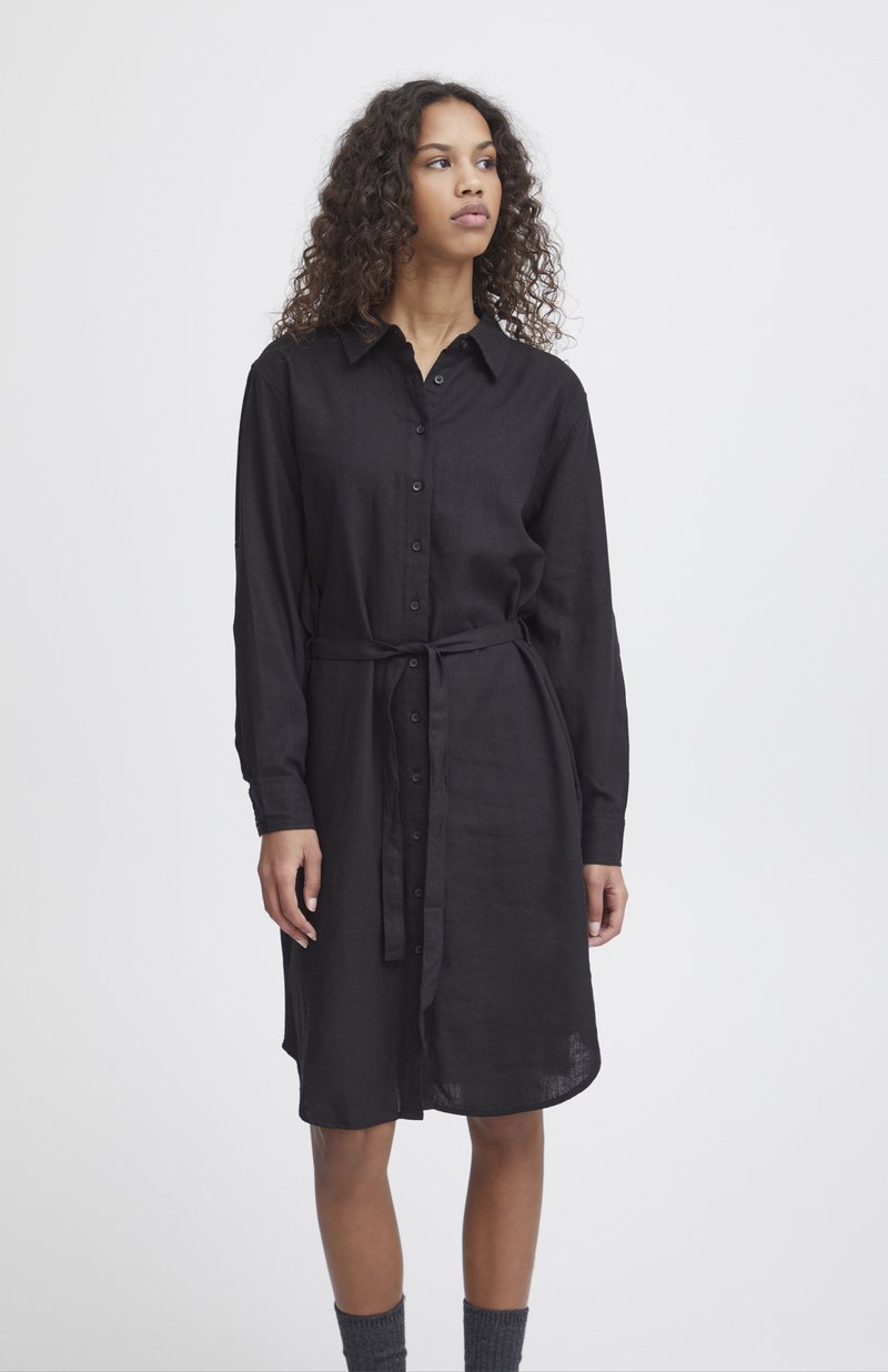 ICHI - IHLINO DR2 - Shirt dress - black, Enlarge