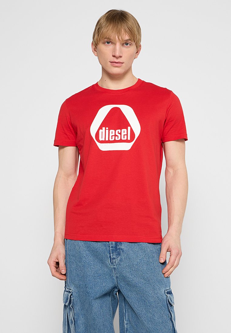Diesel T-shirt print rood