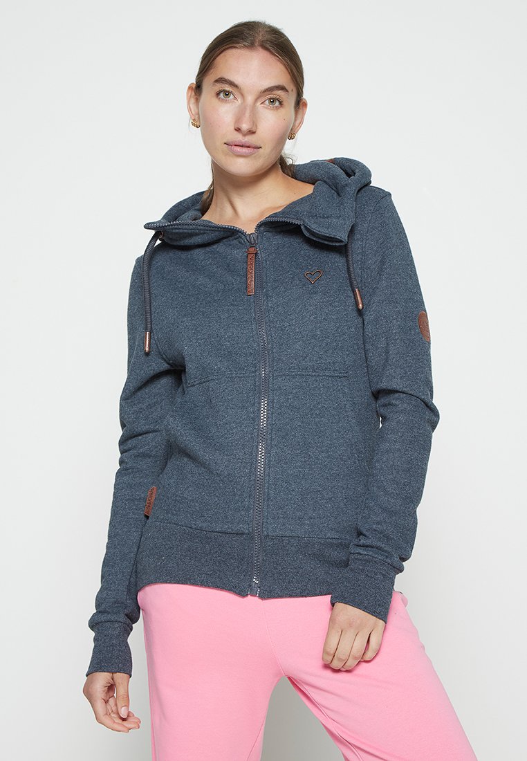 Bluză de molton cu fermoar