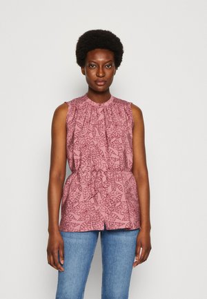 La Strada Unica TONI LOOSE BUTTON - Πουκαμίσα με κουμπιά - mesa rose/tawny port