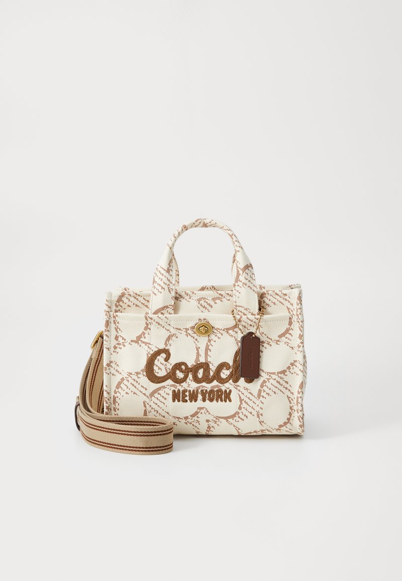 COACH MAXI SIGNATURE CARGO TOTE - Borsa a mano - sand