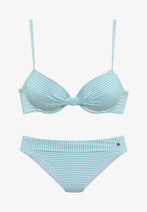 BÜGEL - Bikini - mint/weiß