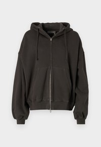 Weekday EDEL ZIP - Mikina so zipsom - dark brown pigment wash