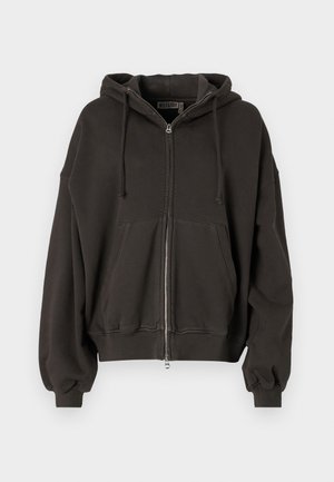 Weekday EDEL ZIP - Vetoketjullinen college - dark brown pigment wash