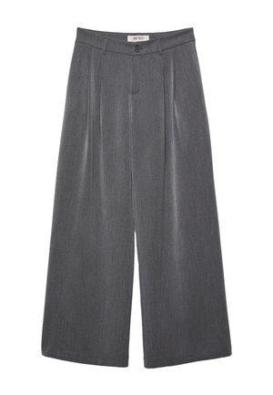 Stradivarius, WIDE LEG WITH DARTS - Pantalon classique - mottled dark grey