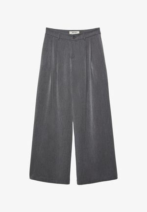 Stradivarius, WIDE LEG WITH DARTS - Pantalon classique - mottled dark grey