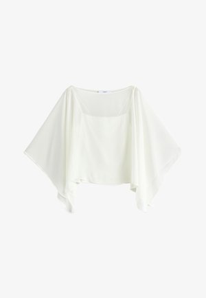 Next, REGULAR FIT - SHEER LAYER CAPE SLEEVE TOP . - Bluse - ecru