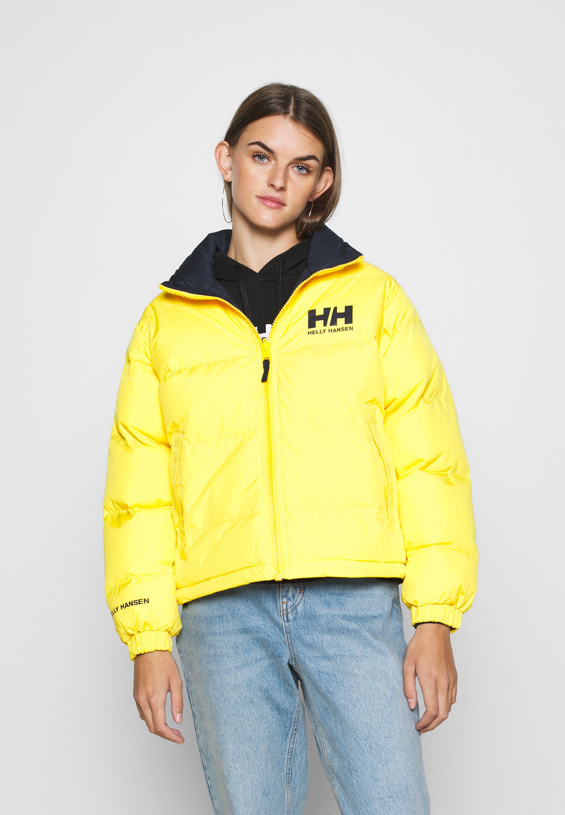 helly hansen reversible puffer jacket yellow