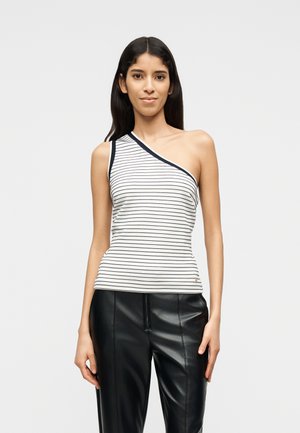 MONOSHOULDER ALPHONSINE - Débardeur - pure white/black