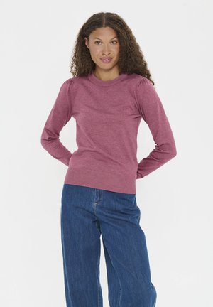 MILASZ PULLOVER - Pullover - red violet melange