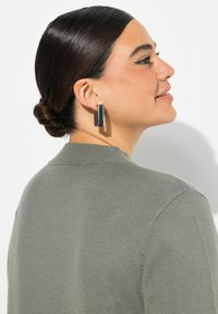 Ulla Popken STEHKRAGEN - Svetr - gray green