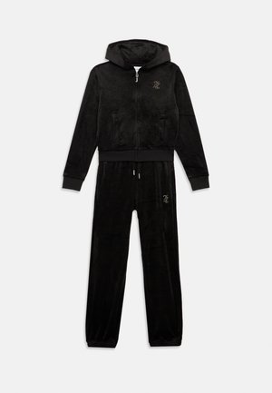 JUICY ZIP THRU HOOD RELAXED JOG SET - Spodnji deli trenirk - jet black
