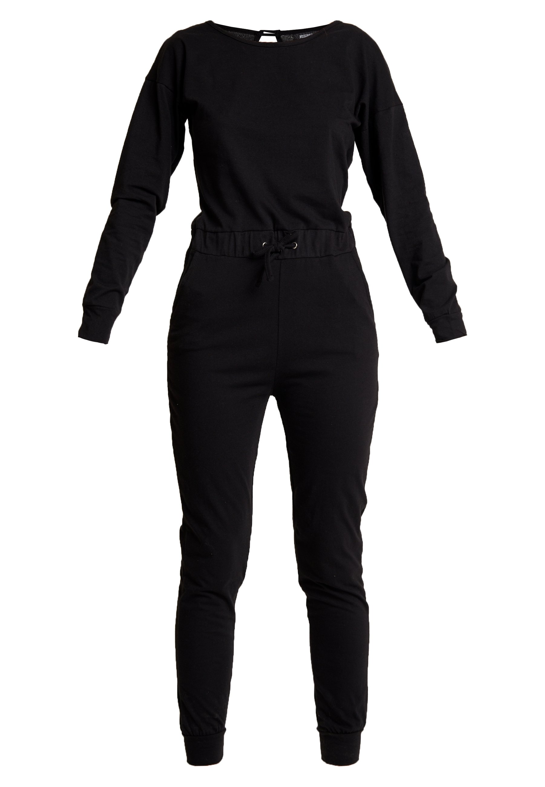 black casual loungewear jumpsuit