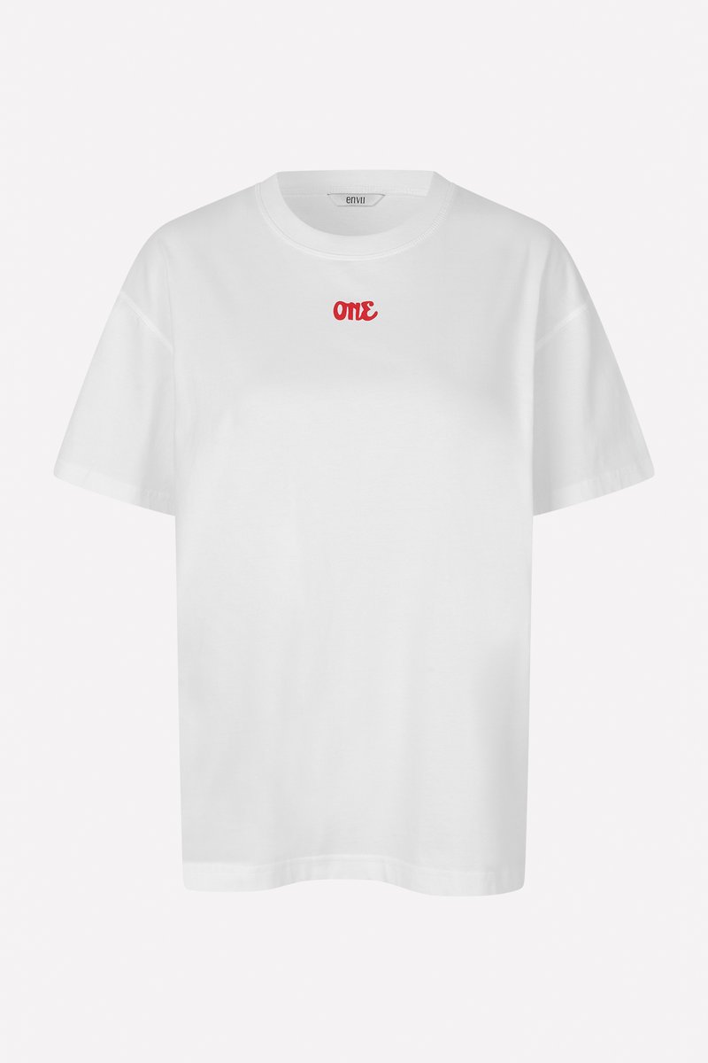 Envii T-shirt print wit