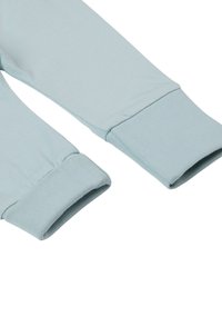 Hellblaue Langarmshirts mit gerippten Bündchen, aus weichem Baumwollmischgewebe, mit glatter Textur und minimalistischem Design.