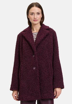 MIT REVERSKRAGEN - Wintermantel - dark aubergine