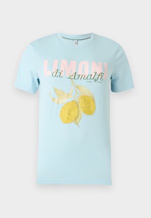 ONLY, ONLKITA S/S PEARL TOP BOX JRS - T-shirt imprimé - winter sky
