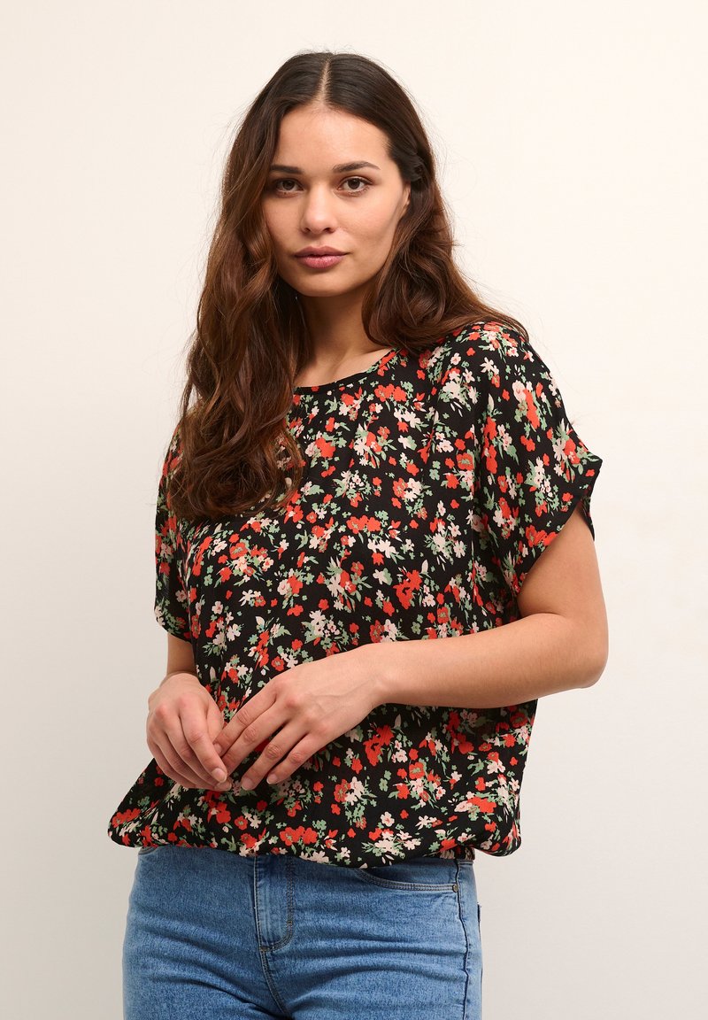kaffe-kalokia-bluse-black-hot-coral-flower-print-schwarz-zalando-de