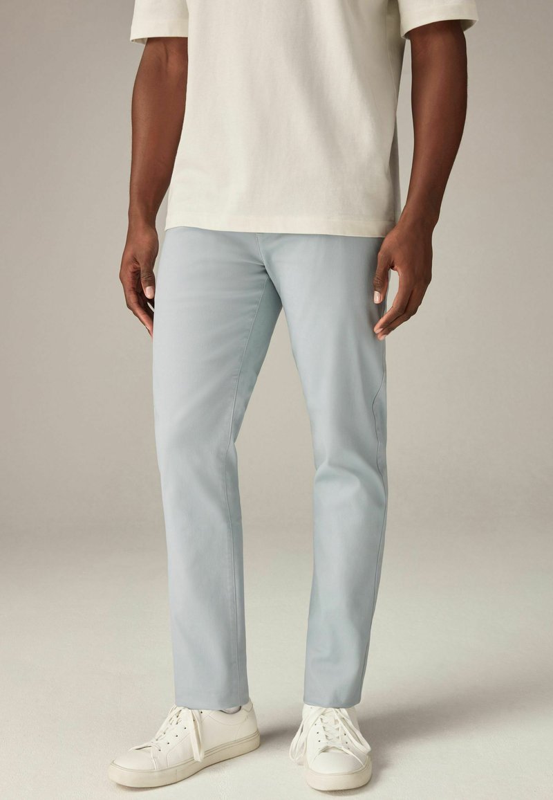 Next SLIM FIT - Vászonnadrágok - light blue
