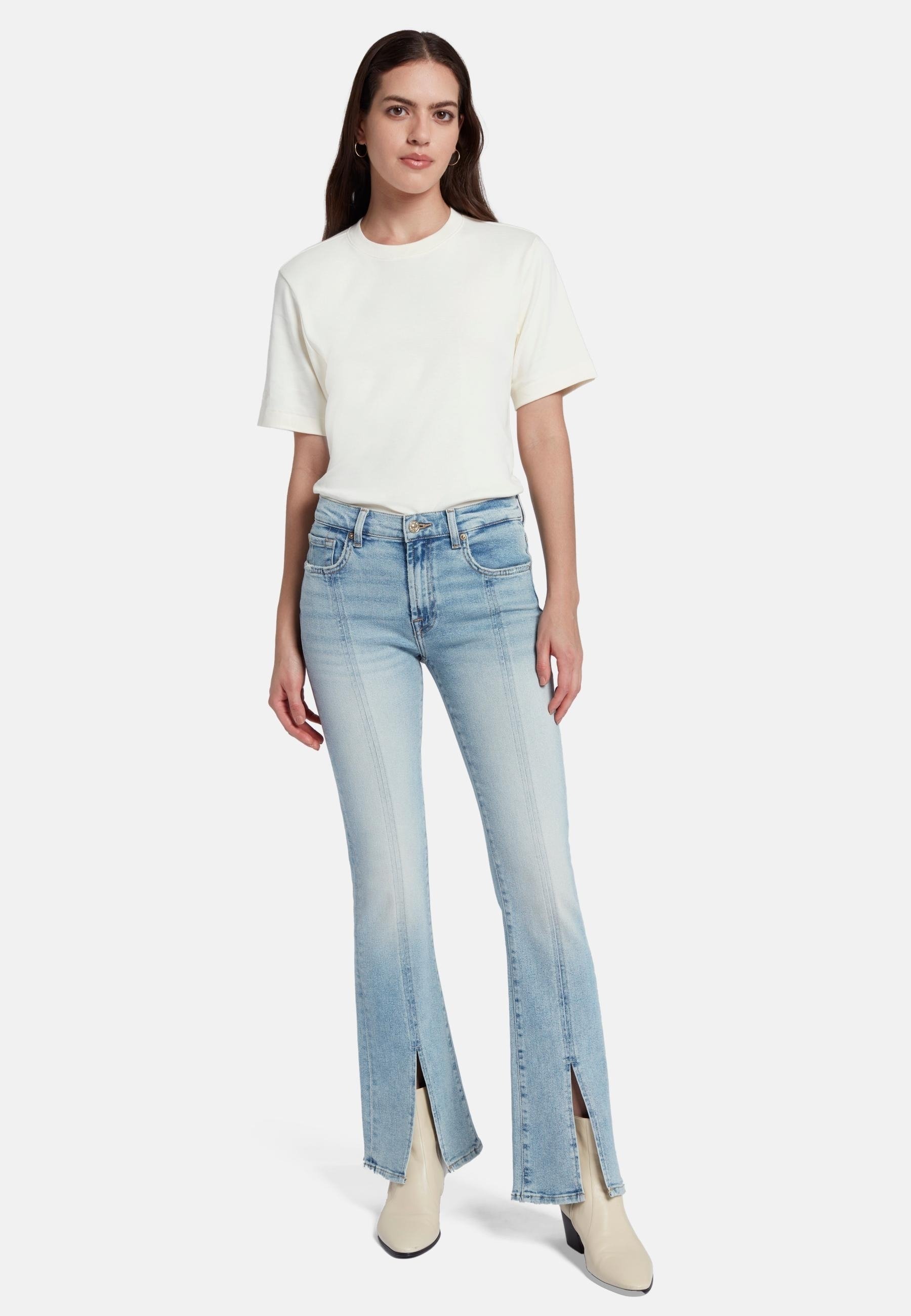 Jean Bootcut Bleu 7 For All Mankind - Taille Basse W28 / 38fr - Parfait état Occasion