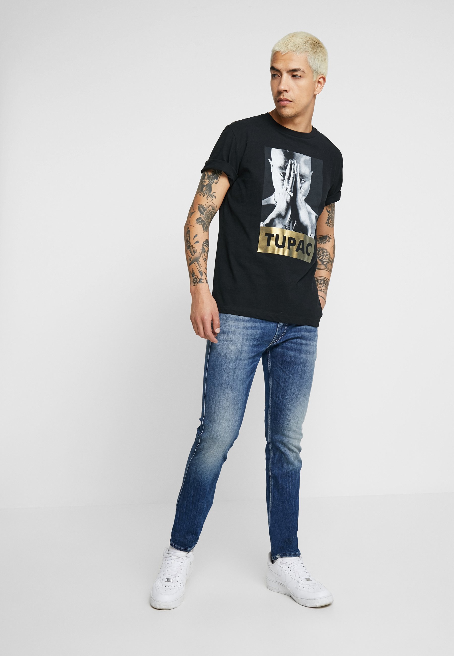 Replay ANBASS COIN ZIP - Jeans slim fit - medium blue/blu denim - Zalando.it