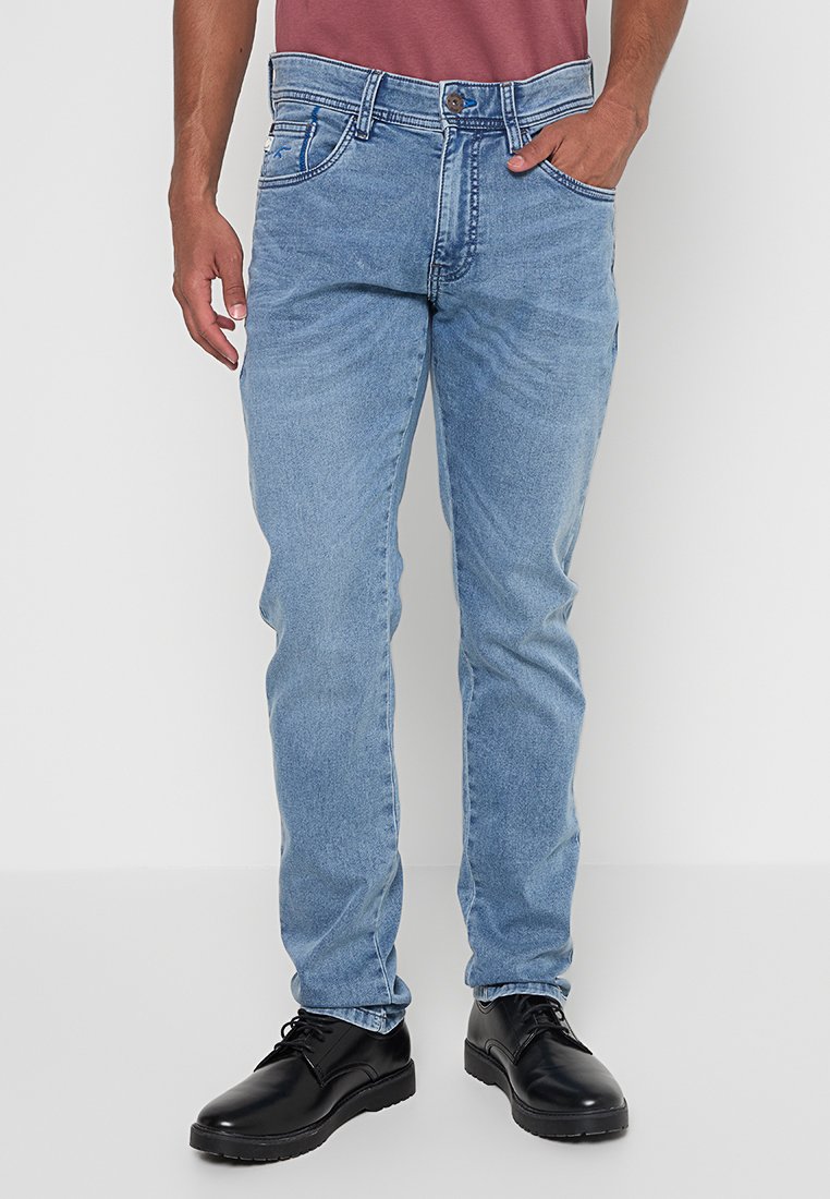 INDICODE JEANS Straight leg jeans wit denim/whitedenim