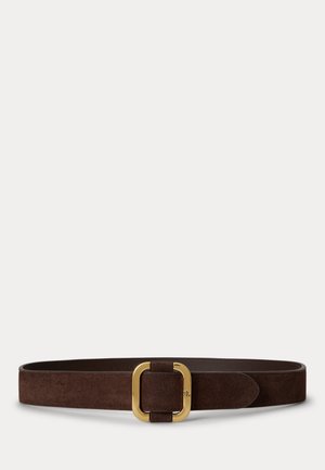 Lauren Ralph Lauren, SLIDE-BUCKLE SUEDE BELT - Gürtel - chestnut brown