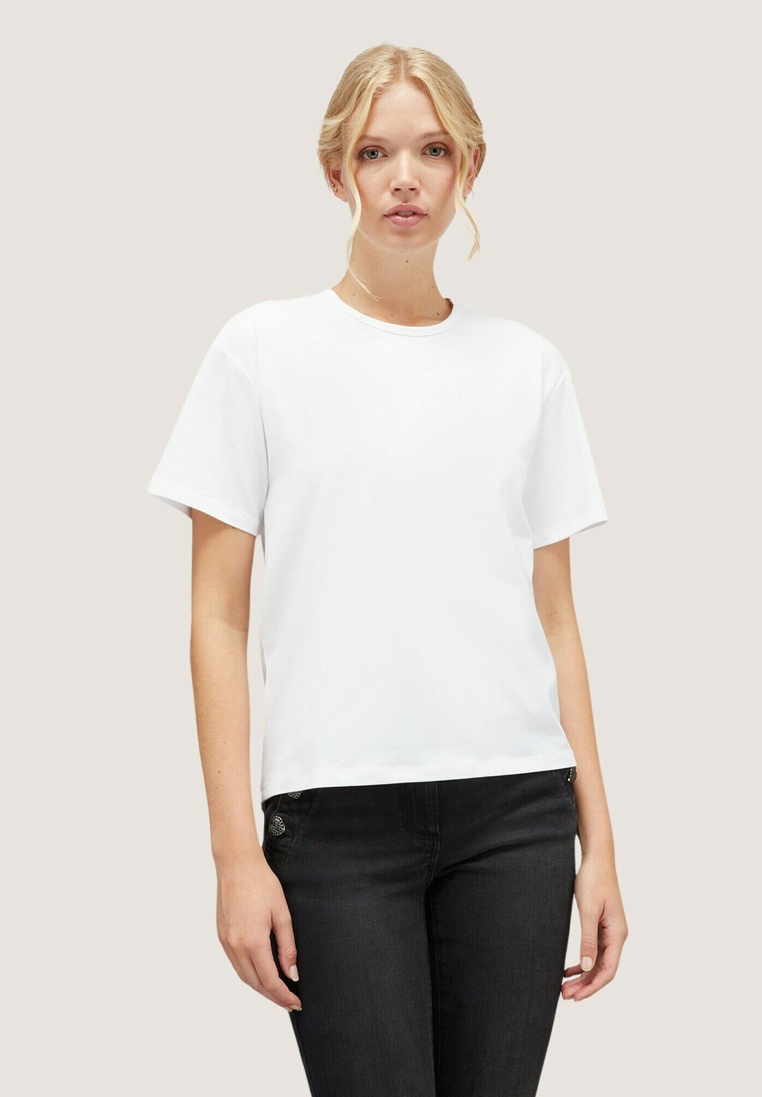 Magliette Motivi T Shirt Bianca Motivi CON NODO DIETRO T-shirt