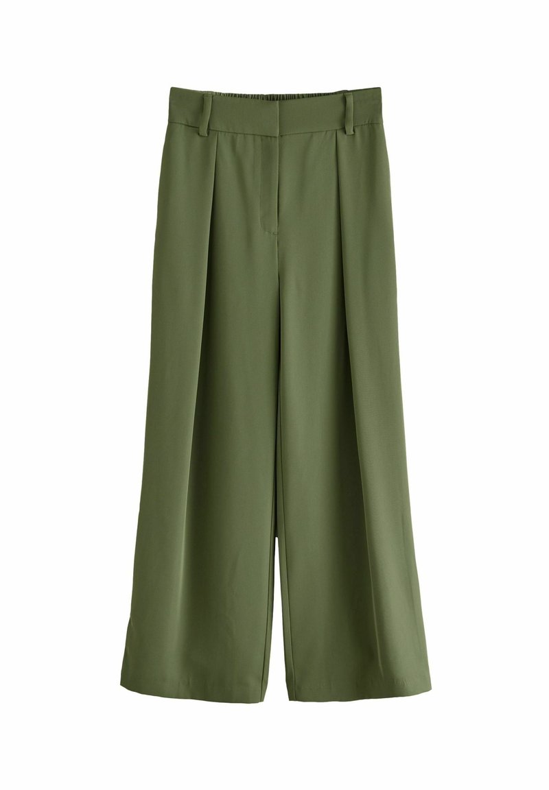 Next ELASTICATED BACK WIDE  - Pantalon classique - khaki green