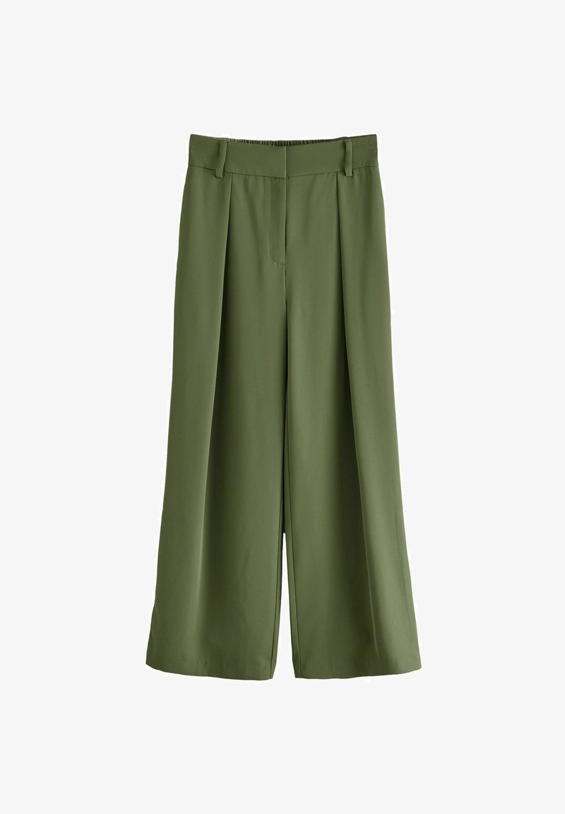 Next ELASTICATED BACK WIDE - Pantaloni - khaki green
