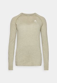 CREW NECK ESSENTIAL SEAMLESS - Long sleeved top - vetiver melange